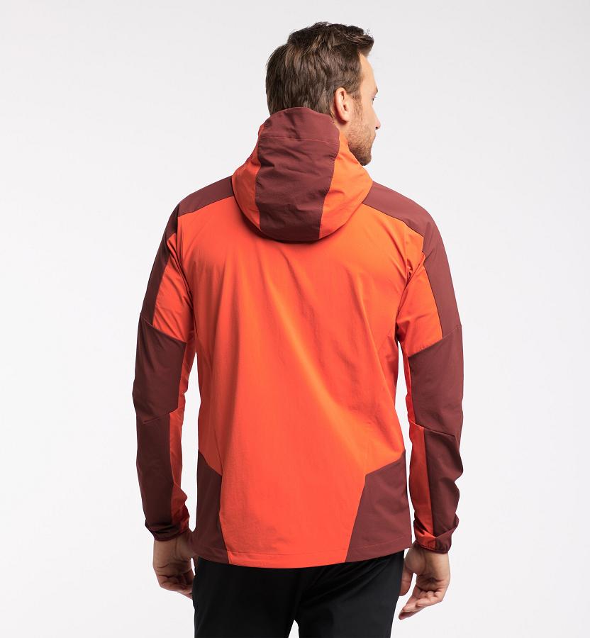 Haglöfs Mens Tegus Softshell Jacket Red New Zealand 53486HYNL